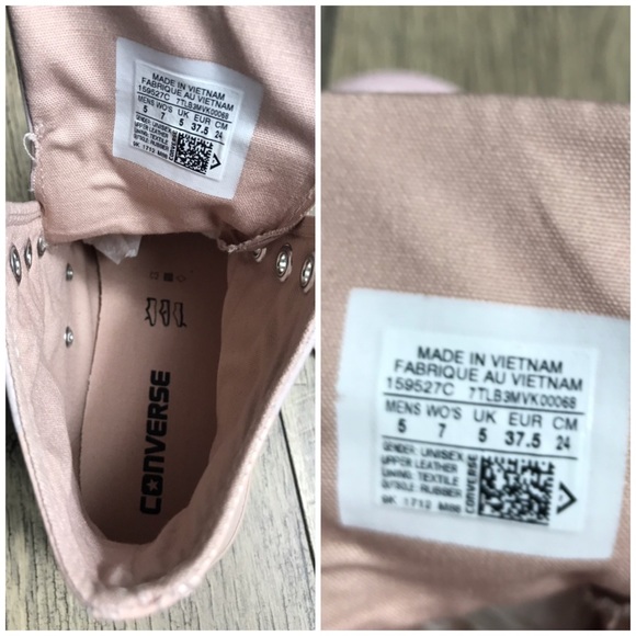 NWT Converse Ctas HI Barely Rose 🌹 W AUTHENTIC - Picture 8 of 8